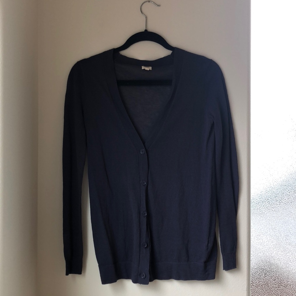 JCrew Lightweight Blue Cardigan